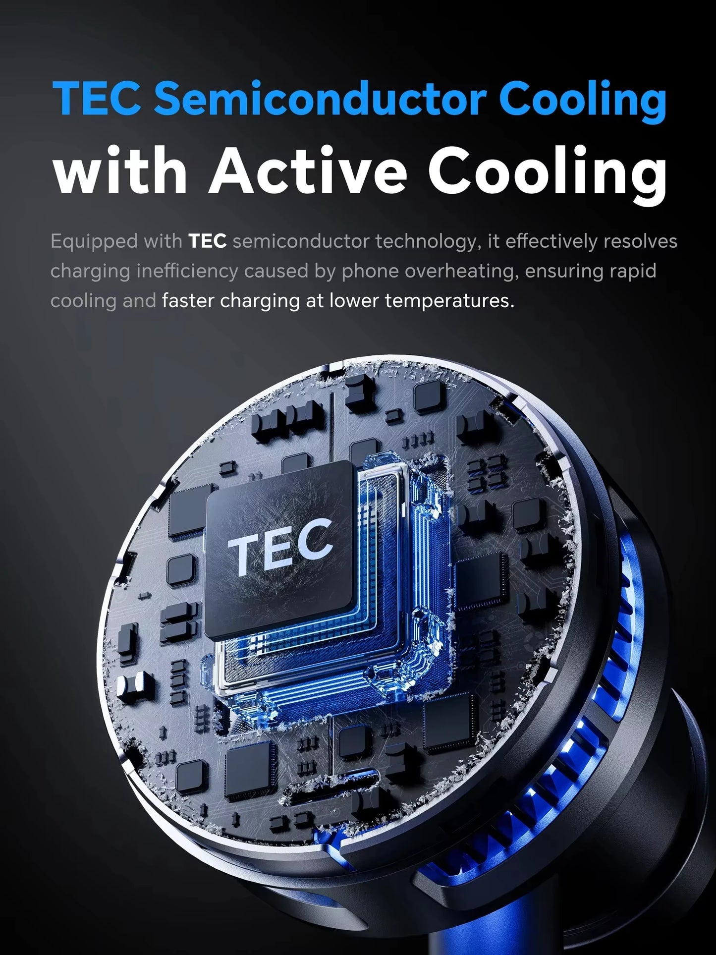 Fast Cooling Wireless Charger, 3-in-1 High-speed QI2 15W Wireless Magnetic Charger, Suitable for IPhone, IWatch and Airpods