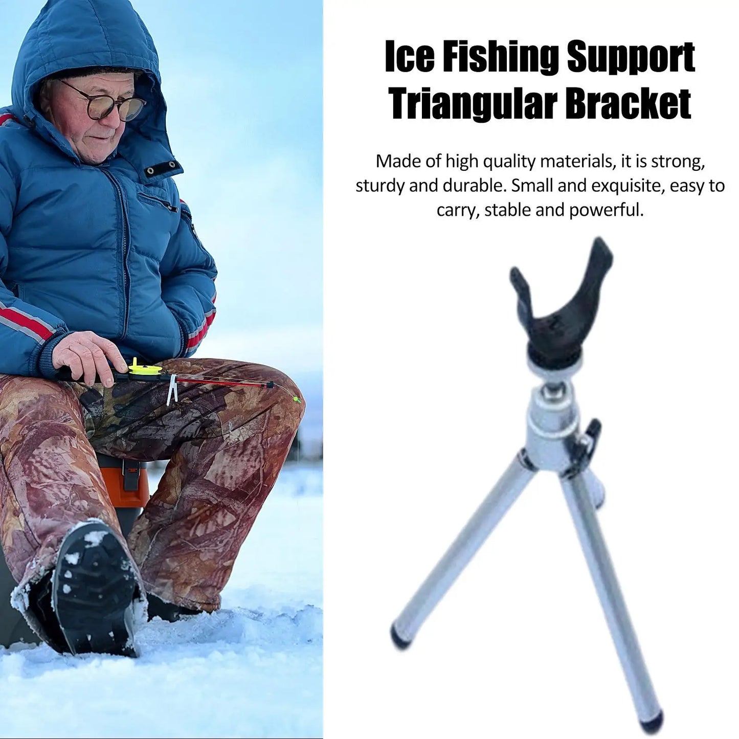 Tripod Stand For Fishing Poles Ice Fishing Rod Holder Retractable Fishing Rod Bracket Shrinkable Tripod For Fishing
