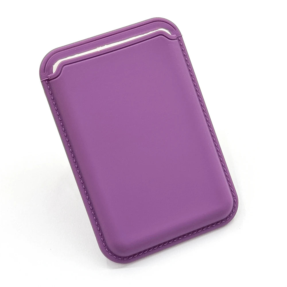 MagSafe Magnetic Luxury Leather Card Holder - Smallenterprised