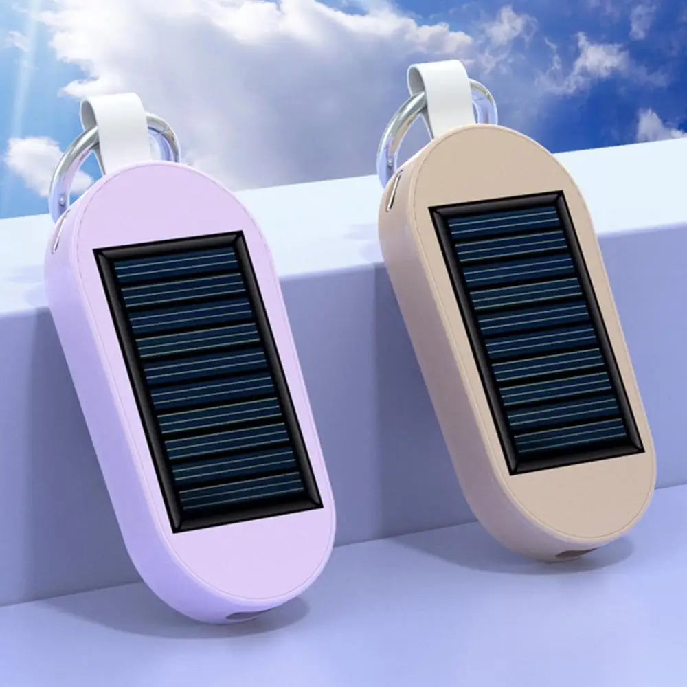 Solar Keychain Charger Solar Power Bank Fast Charging Wireless Charger Solar Pocket Chargers External Power Bank Keychain