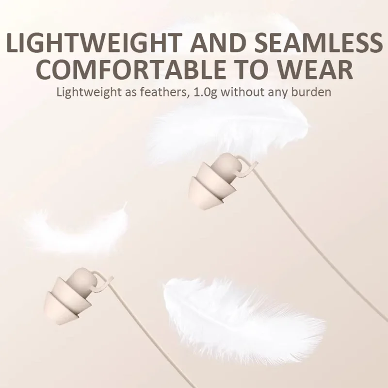 Wired Sleep Earphones 3.5mm-Pin In Ear Soft Headsets Noise Cancelling Wired Headphone with Mic Bass HiFi Stereo Silicone Earbuds