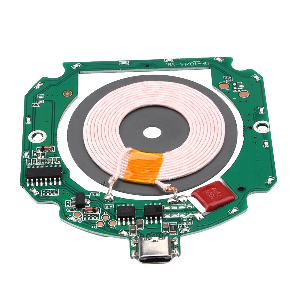 10W 15W High Power Wireless Charger Transmitter Module Type C + Coil for QI Standard Fast Charging Circuit Board with Protection
