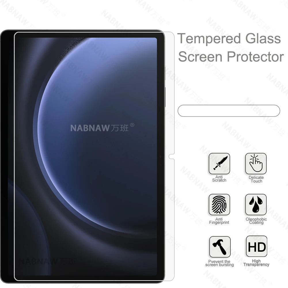 2 Pieces HD Scratch Proof Screen Protector Tempered Glass For Samsung Galaxy Tab S9 FE 10.9-inch SM-X510 X516B Protective Film