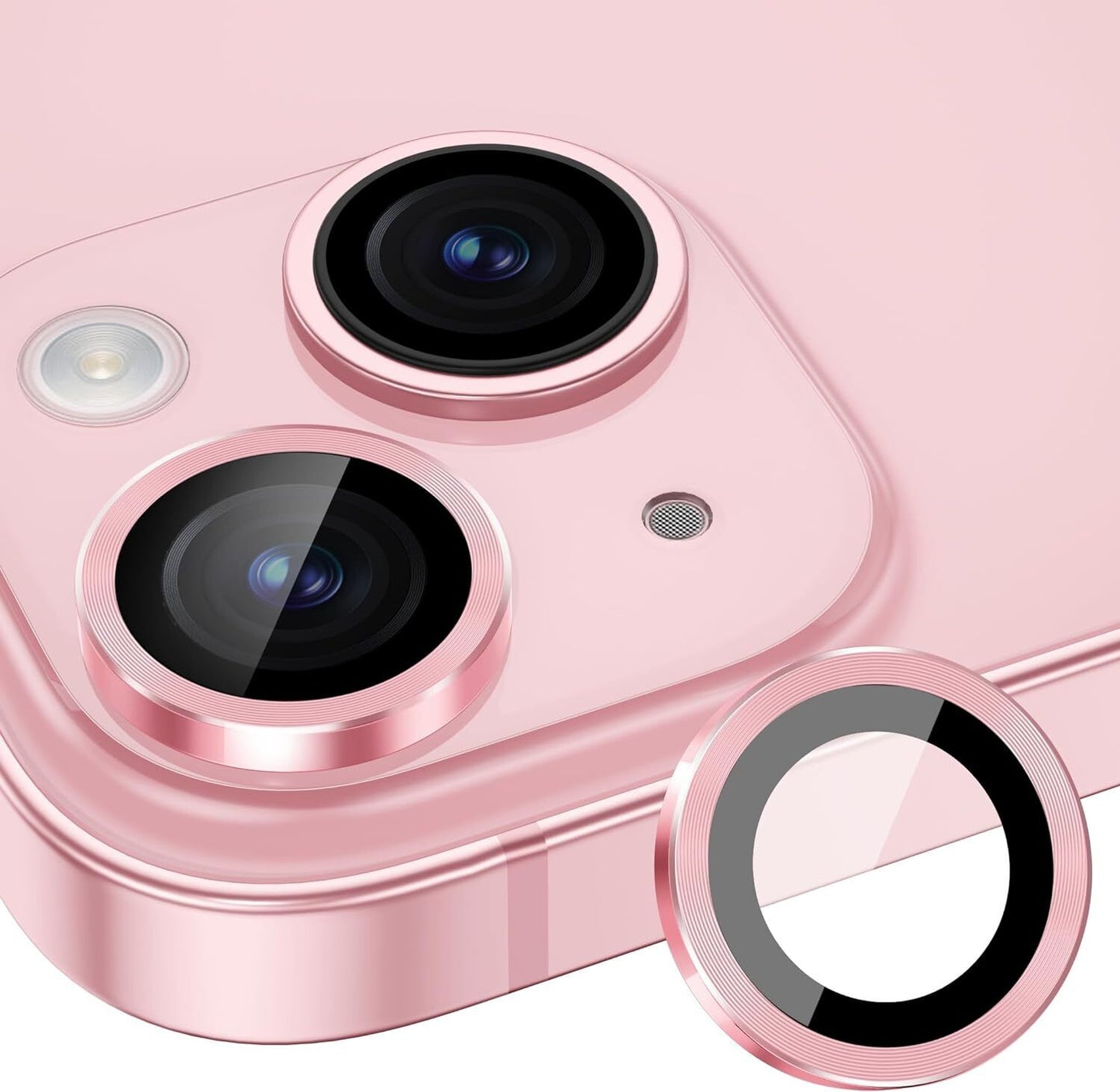 For Iphone 16 15 Pro Max plus Metal Ring Tempered Glass Camera Lens Protector