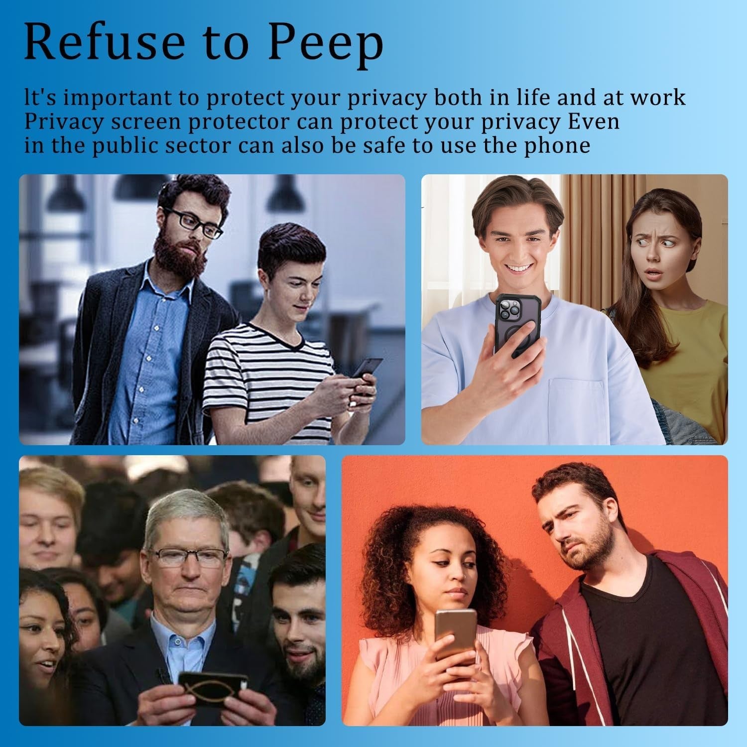 KAREEN [2-Pack Privacy Screen Protector for Iphone SE 3, 2022, Black