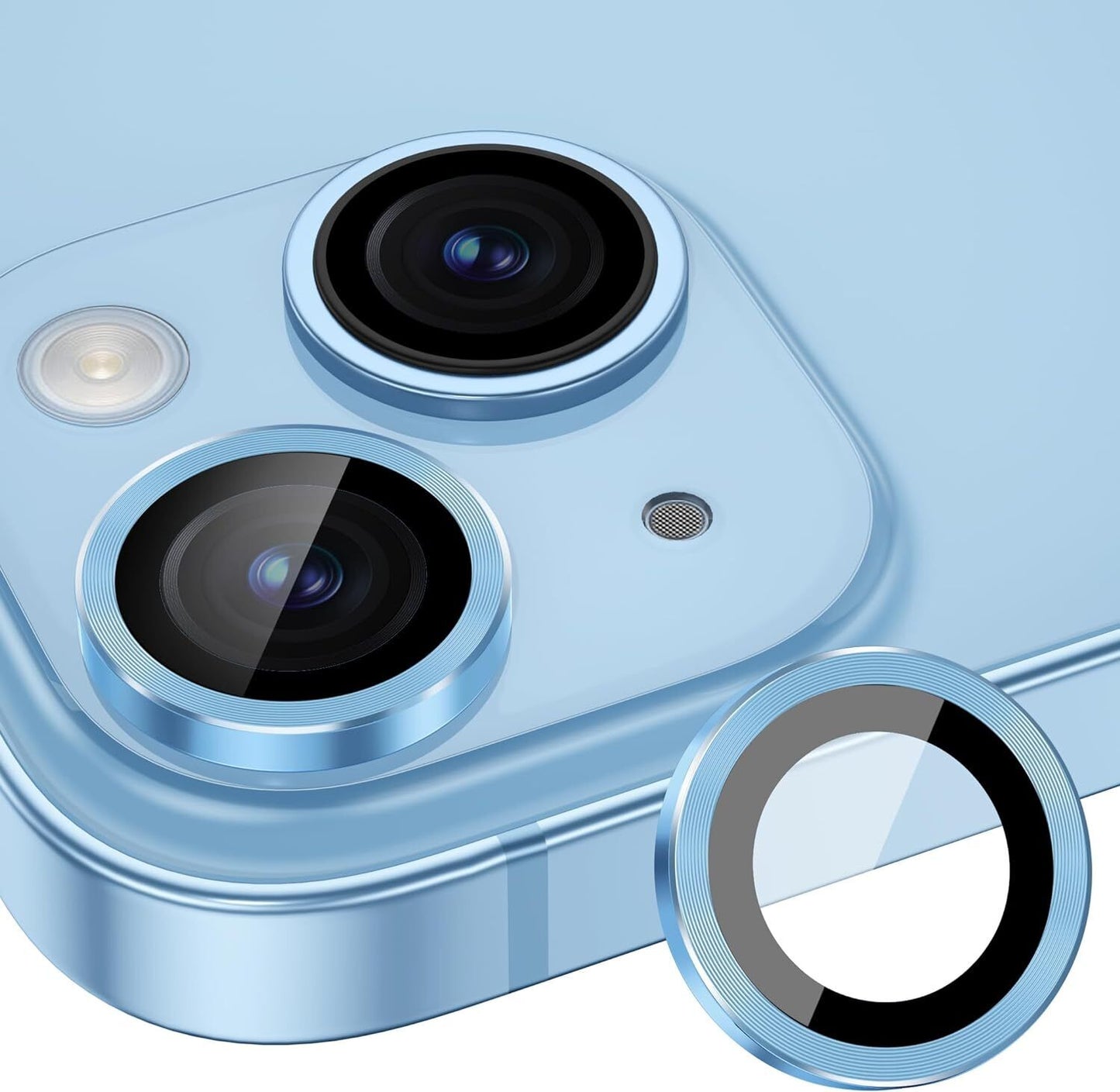 For Iphone 16 15 Pro Max plus Metal Ring Tempered Glass Camera Lens Protector