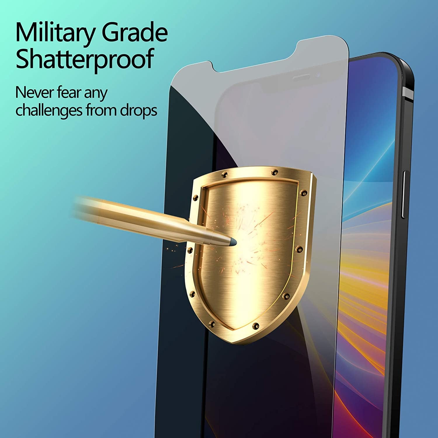 (2 Pack Privacy Screen Protector for Iphone 12 Pro Max, anti Spy Tempered Glass Screen Protector, Touch Sensitive, Bubble-Free, Case Friendly, with Easy Installation Tray