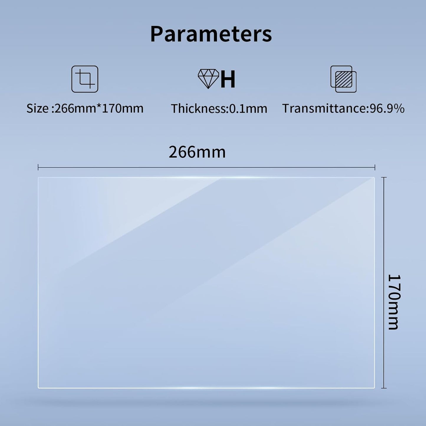 10.1 Inches LCD Screen Protection Film for Photon Mono M5S/Photon Mono M5S Pro R
