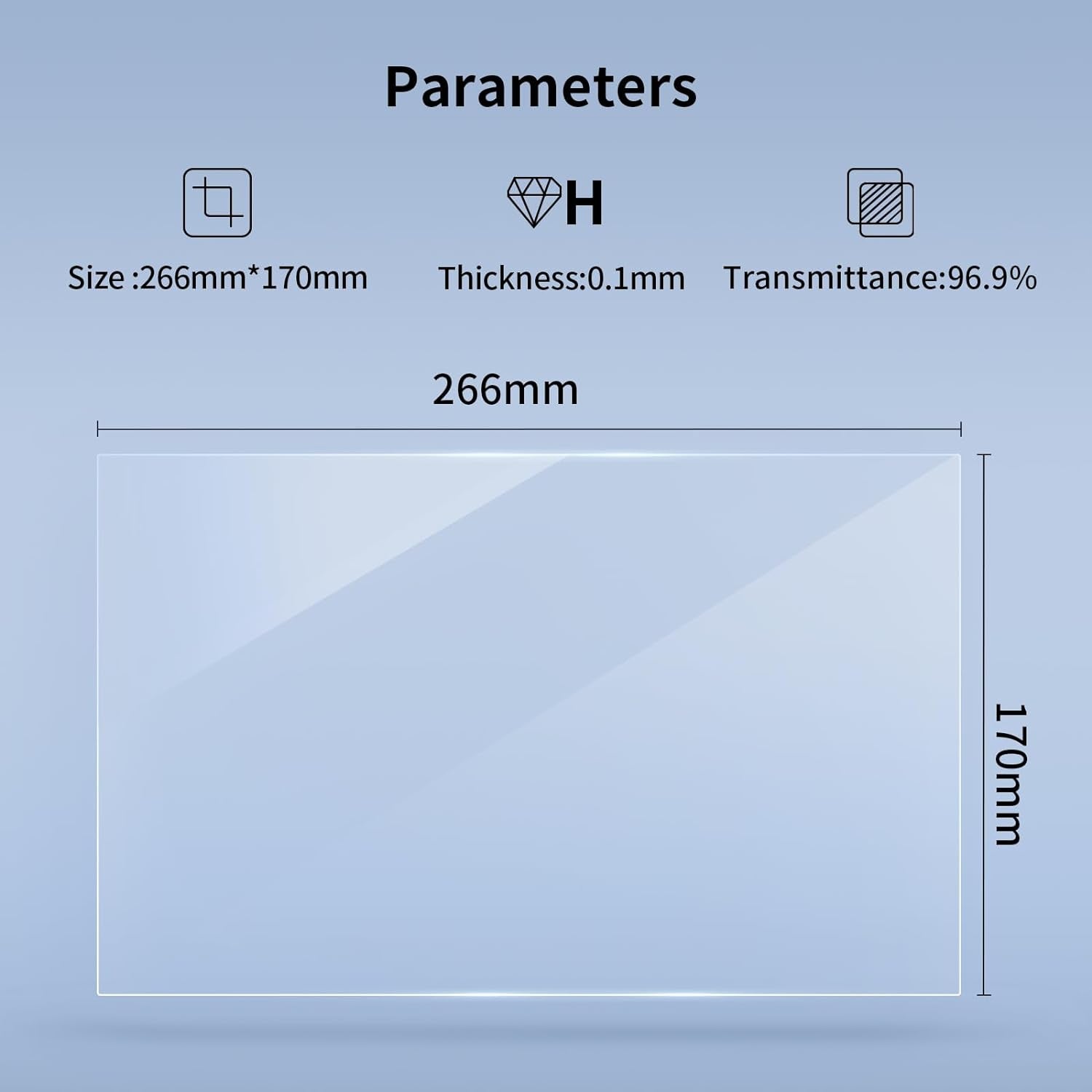 10.1 Inches LCD Screen Protection Film for Photon Mono M5S/Photon Mono M5S Pro R