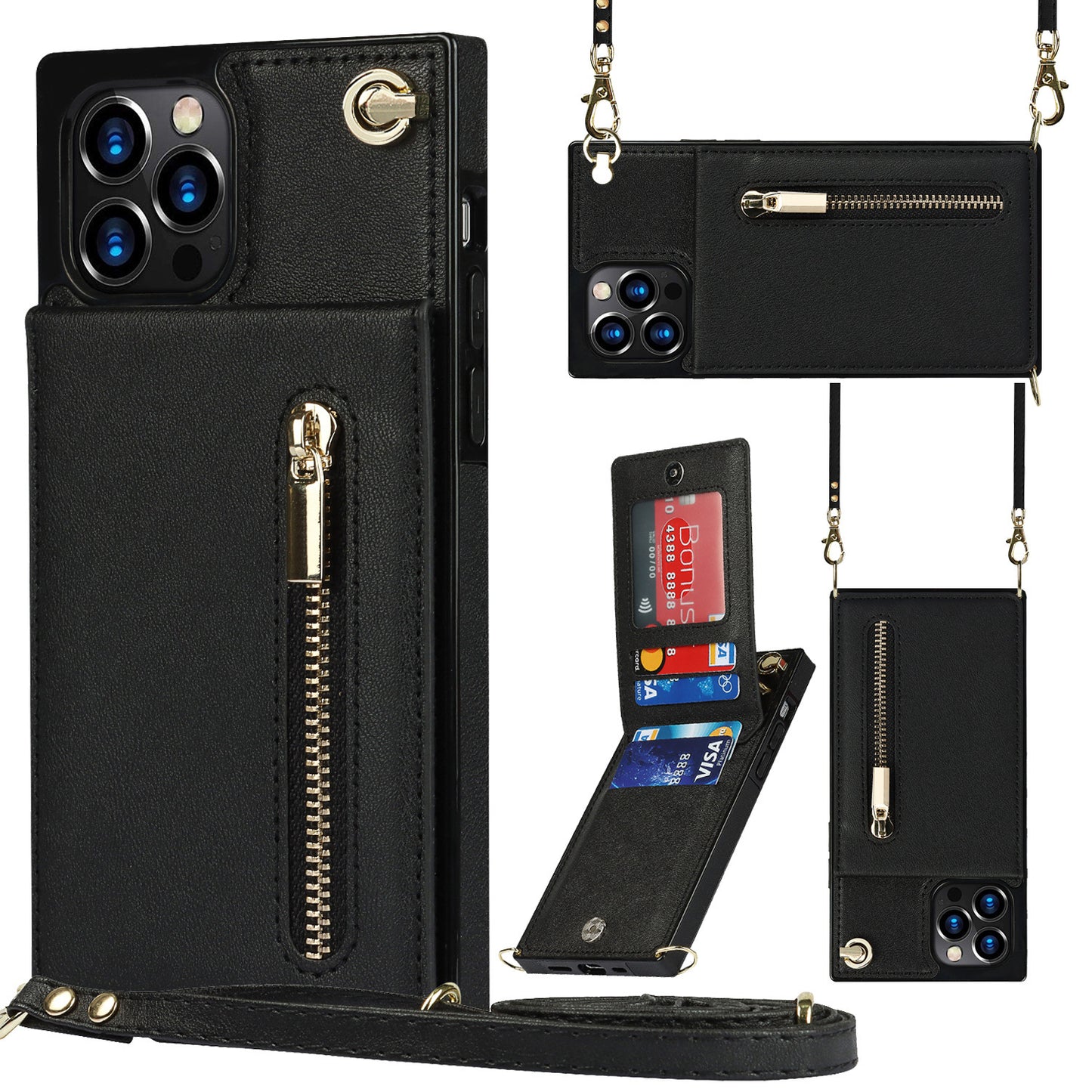 Leather Case Card 12 Messenger Phone Case Explosive Style - Small Enterprise