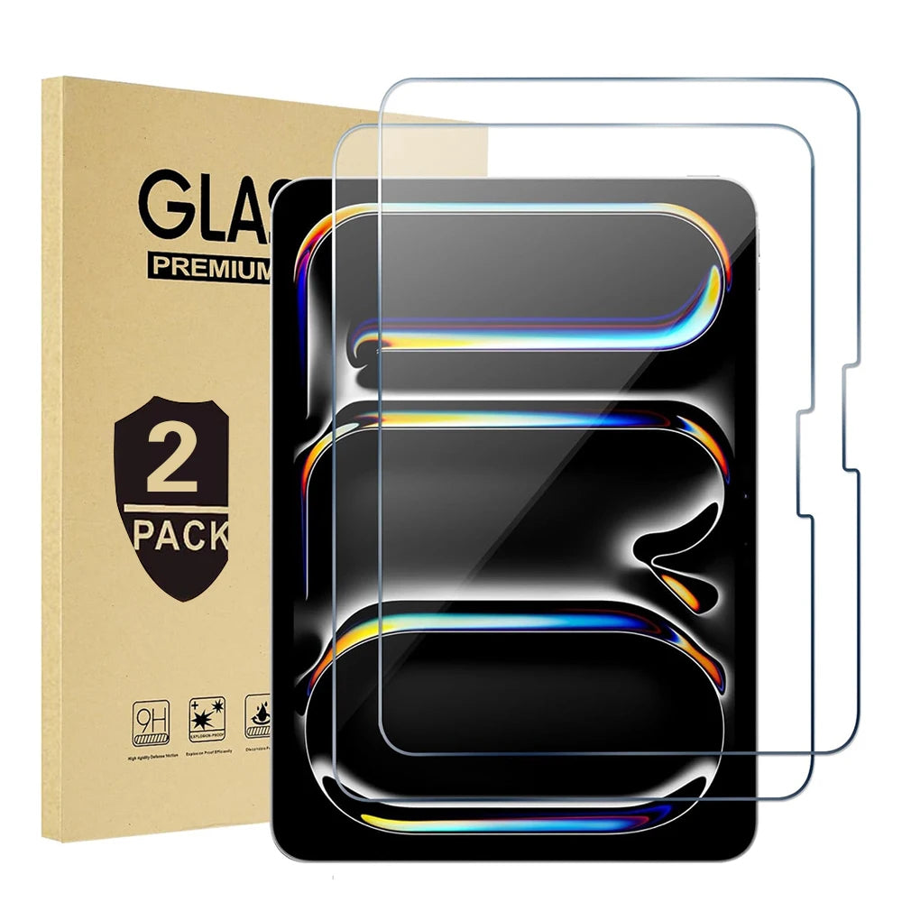 Glass for Ipad Pro 11 13 2024 M4 Glass Screen Protector for Ipad Air 13 2024 Air 6 11 2024 M2 Tempered Glass HD Film