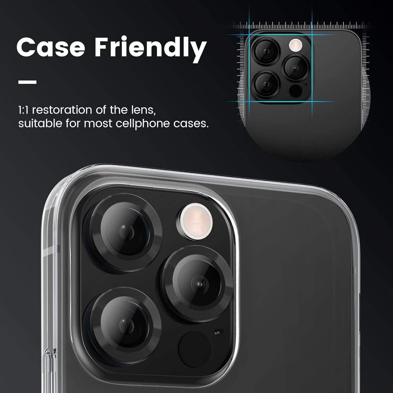 For Iphone 16 15 Pro Max plus Metal Ring Tempered Glass Camera Lens Protector