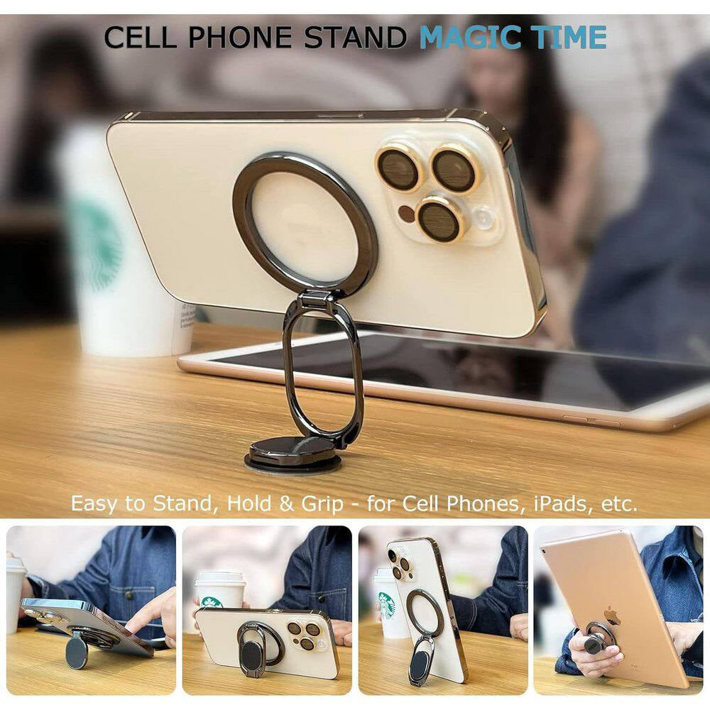 Magnetic Phone Ring Holder with Magsafe Double Adjustable Gym Ring Grip Removable for Iphone Ipad Smartphones Colorful