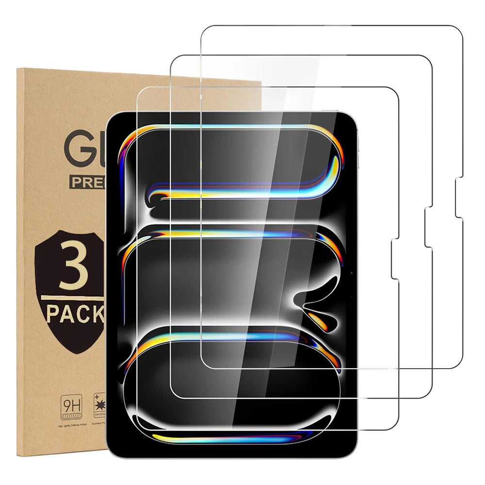 Glass for Ipad Pro 11 13 2024 M4 Glass Screen Protector for Ipad Air 13 2024 Air 6 11 2024 M2 Tempered Glass HD Film