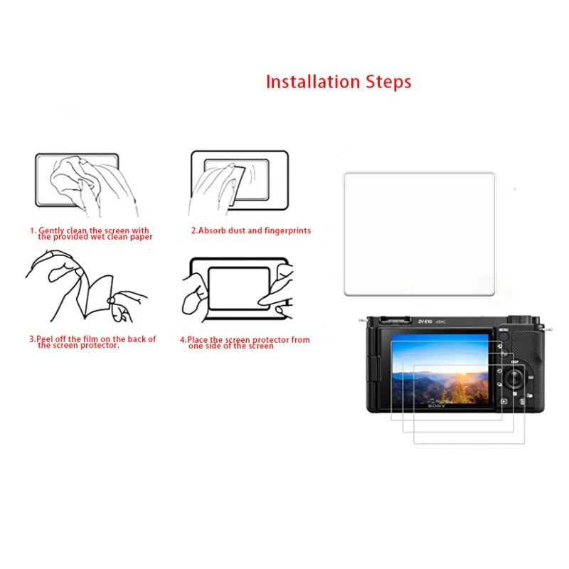2PC for Fuji X100V X100VI XT5 XF10 GFX100S Tempered Glass Protector Camera LCD Screen Cover Camera Screen Protection Anti-Scrach
