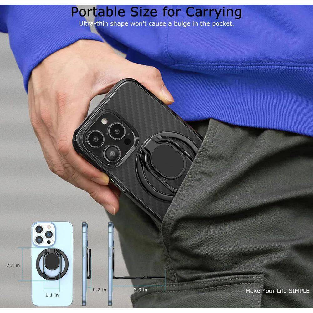 Magnetic Phone Ring Holder with Magsafe Double Adjustable Gym Ring Grip Removable for Iphone Ipad Smartphones Colorful