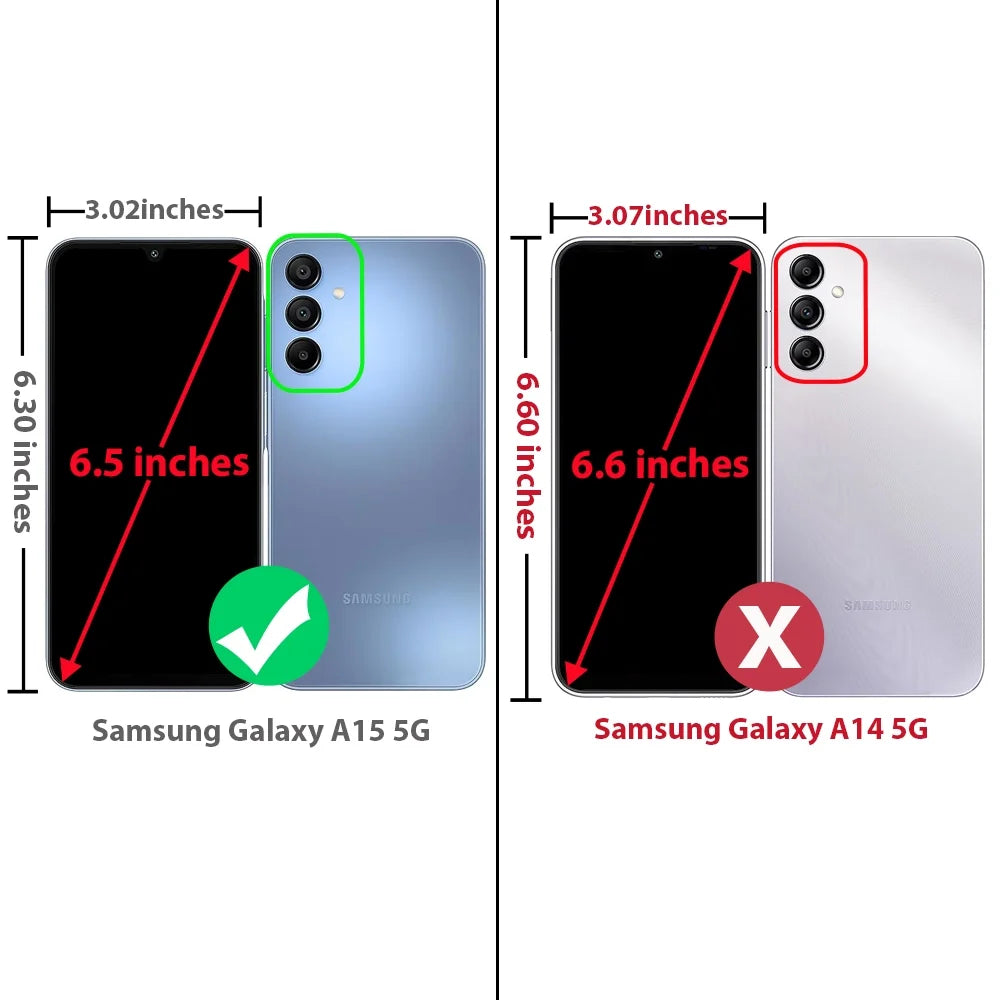 for Samsung Galaxy A15 5G Phone Case, with Tempered Glass Screen Protector, Impact Resistant Metal Ring Magnetic Support Kickstand Drop Protector Cover for Galaxy A15 5G (Blue)