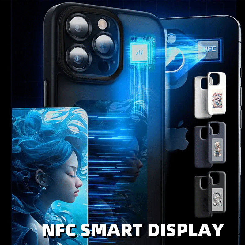 E-ink Screen Phone Case Unlimited Screen Projection Personalized Phone Cover Battery Free New Designer Luxury Phone Case - Small Enterprise