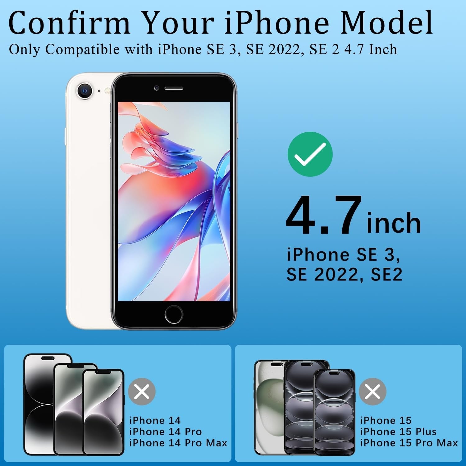 KAREEN [2-Pack Privacy Screen Protector for Iphone SE 3, 2022, Black