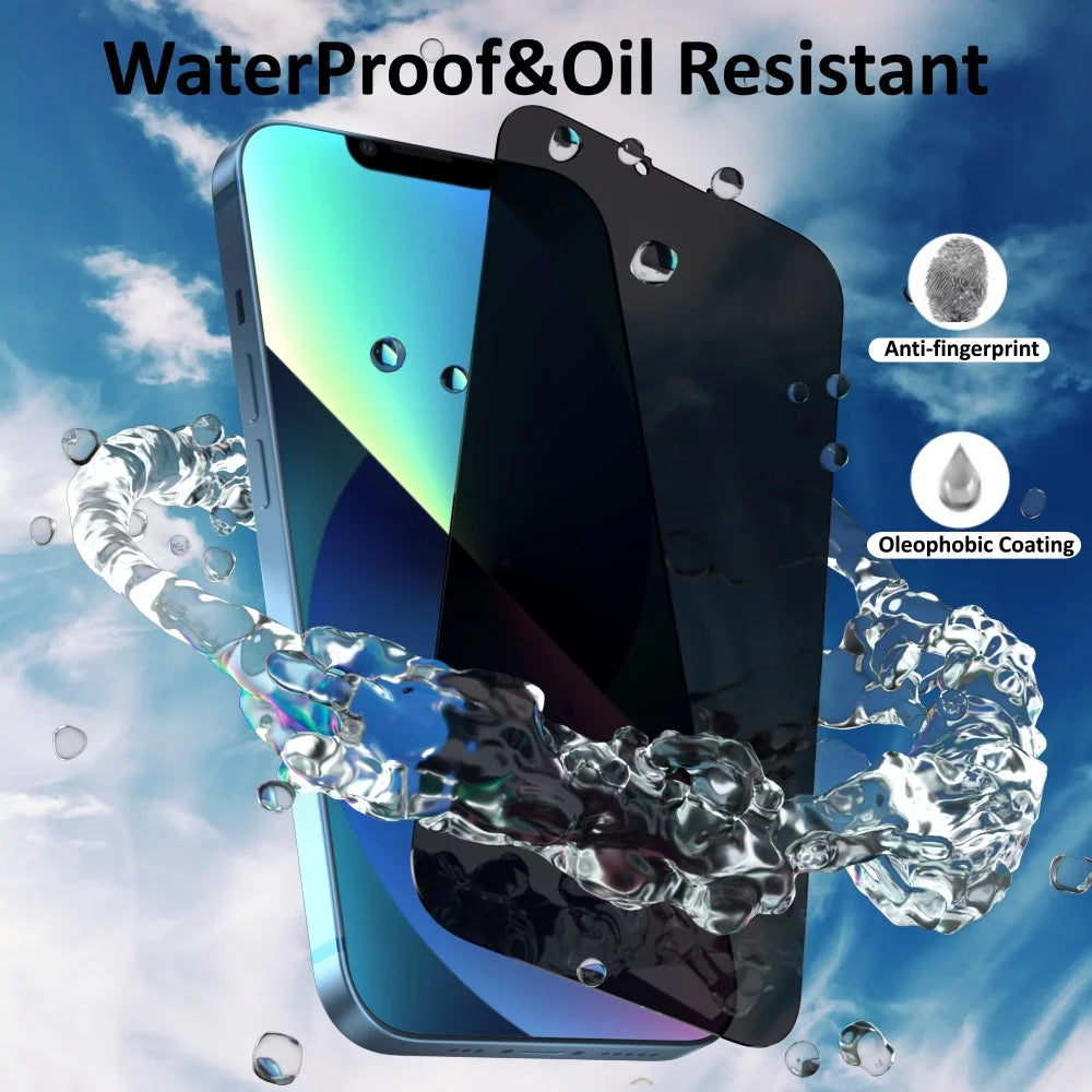 Privacy Screen Protector Compatible with Iphone 13 Mini anti Spy Case Friendly Tempered Glass 9H Black (2 Pack)