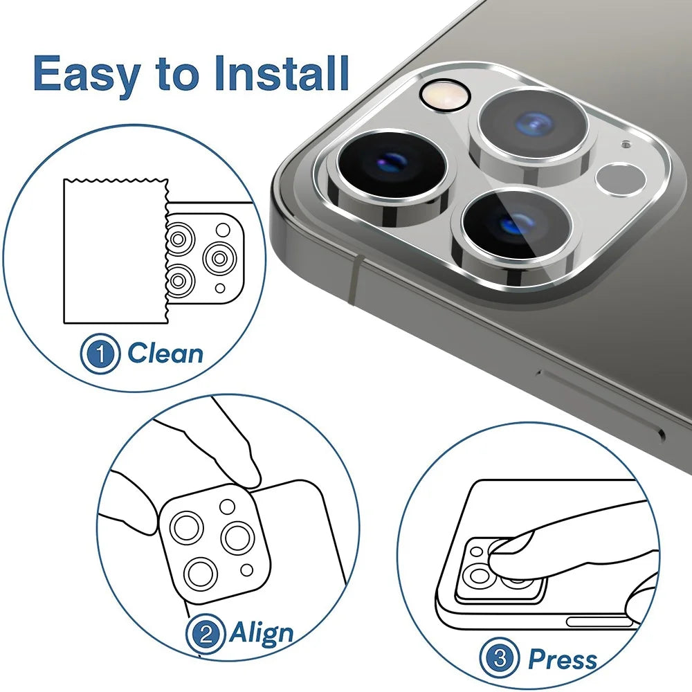 Iphone 13 Screen Protector Tempered Glass + Camera Lens Protector, for Iphone 12 13 Pro Max Screen Protector, 9H Clear