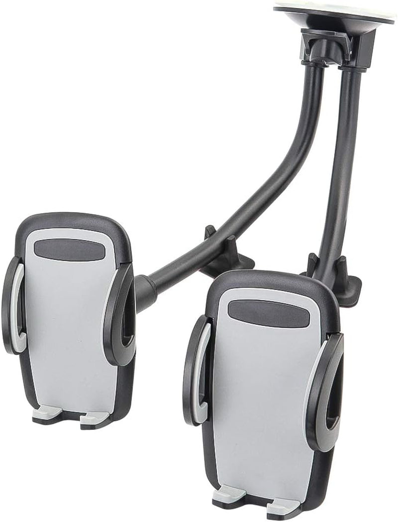 Dual Phone Holder for Car, Phone Mount for Truck Windshield/Dashboard Compatible with Iphone 11/Xs/Xr/X/8 Plus/8/7/6, Samsung Note 10+/10/9/8/7, HTC, LG and More 3.5-6.5 Inch Cell Phone