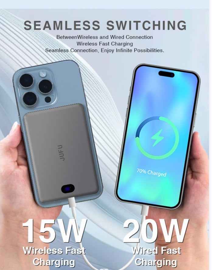 Magnetic Wireless Power Bank for Travel & Office