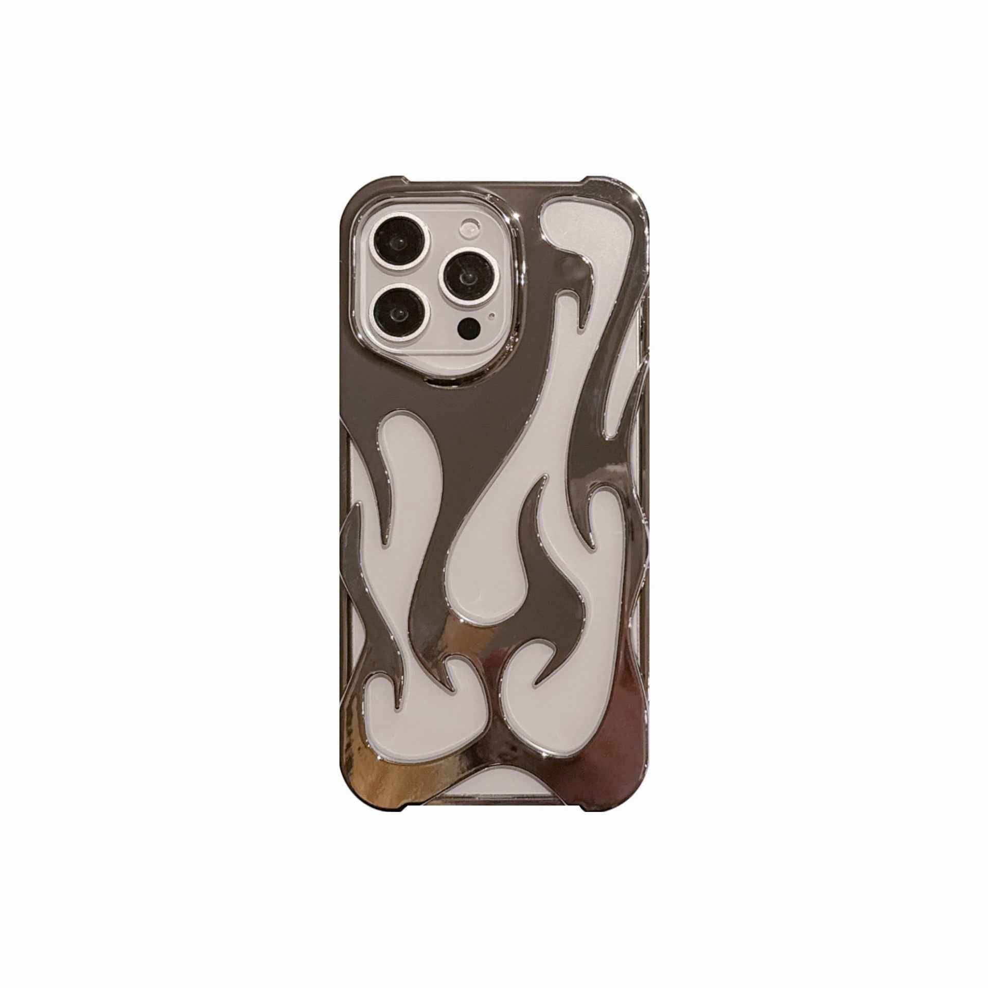 Flame Pattern Electroplating Heat Dissipation Phone Case