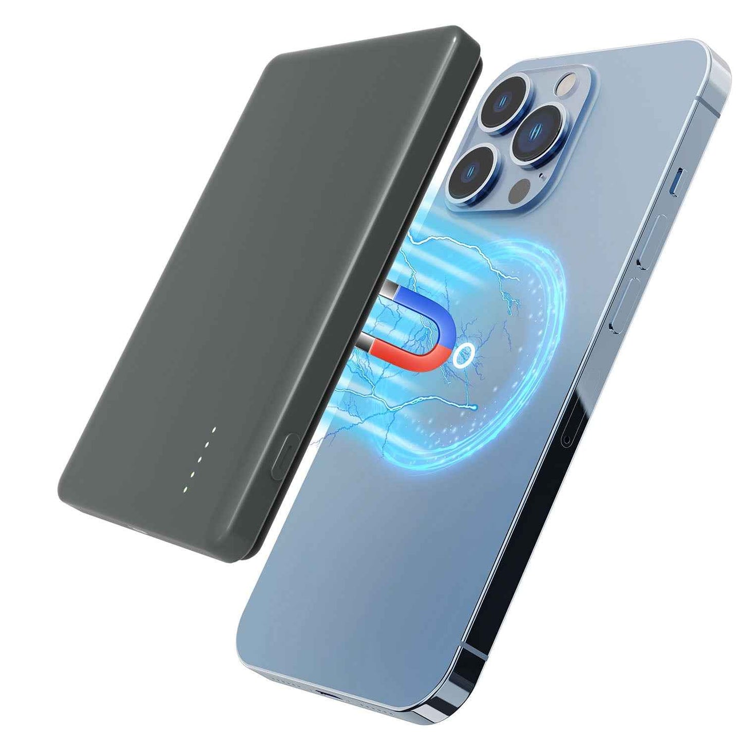 2-in-1 MagSafe Wireless Slim Power Bank 5000mAh