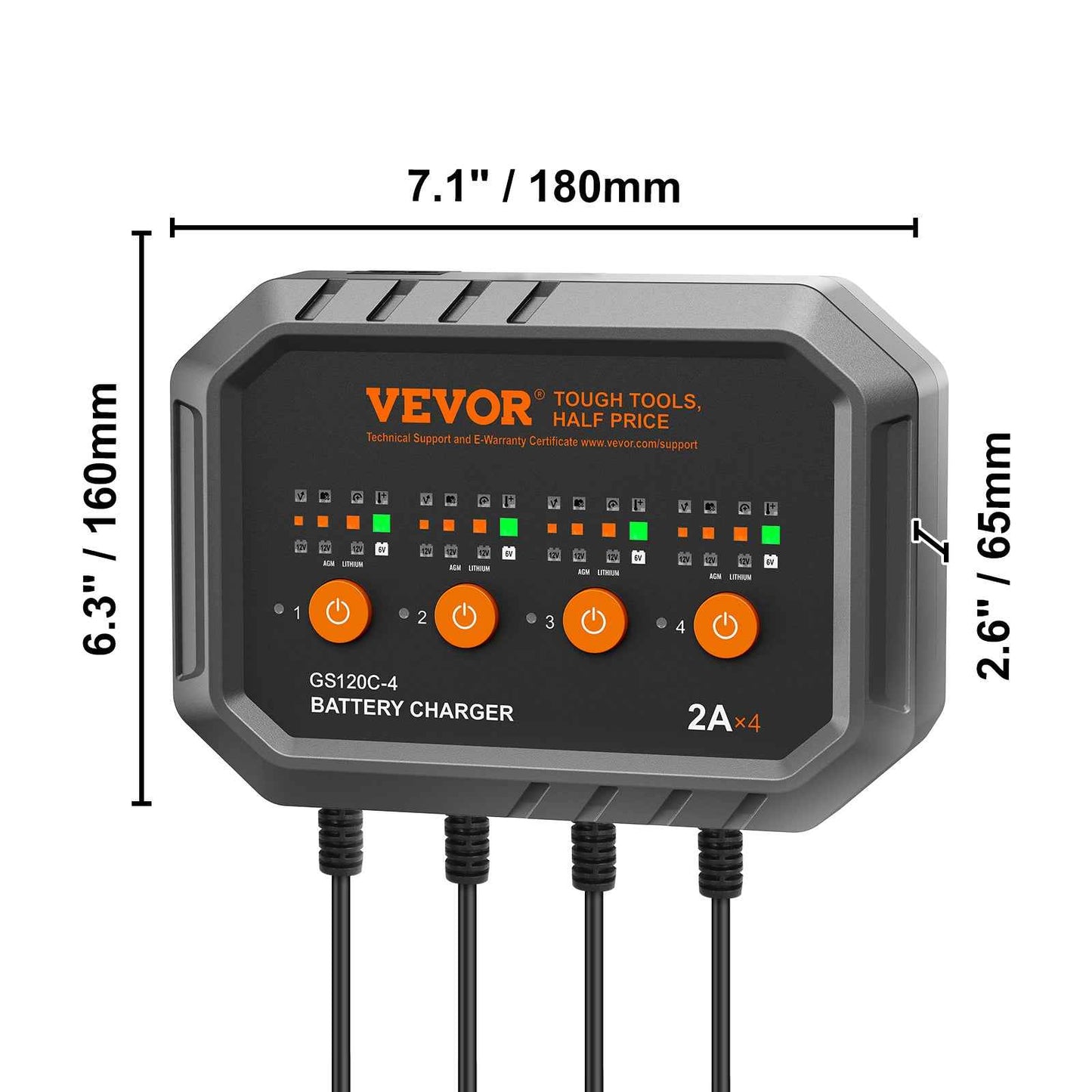 VEVOR 8-Amp Smart Battery Charger & Maintainer