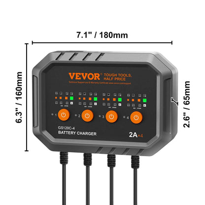 VEVOR 8-Amp Smart Battery Charger & Maintainer