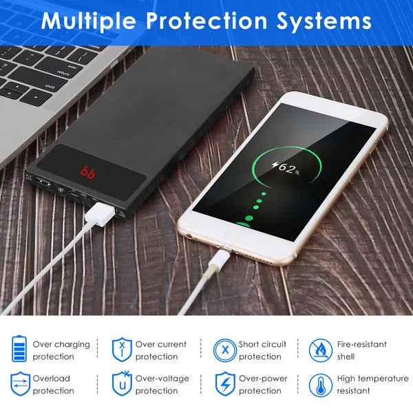 Ultra Thin 20000mAh Power Bank Dual USB Charger