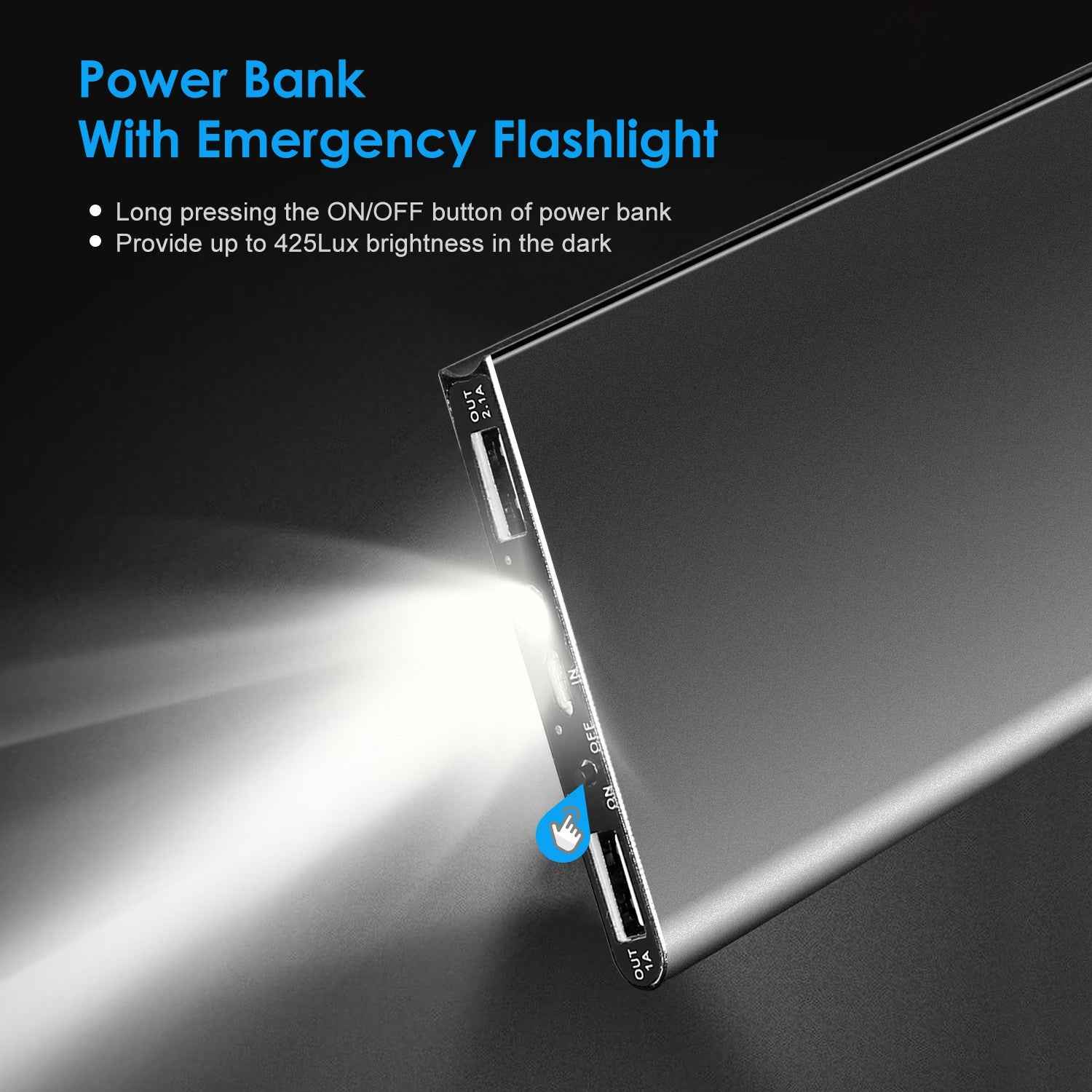Ultra-thin 20000mAh Dual USB Power Bank