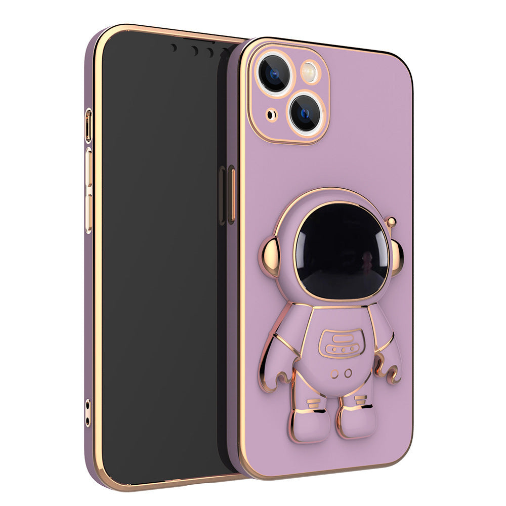 3D Astronaut Phone Case Anti-Drop Electroplating Bracket - Small Enterprise