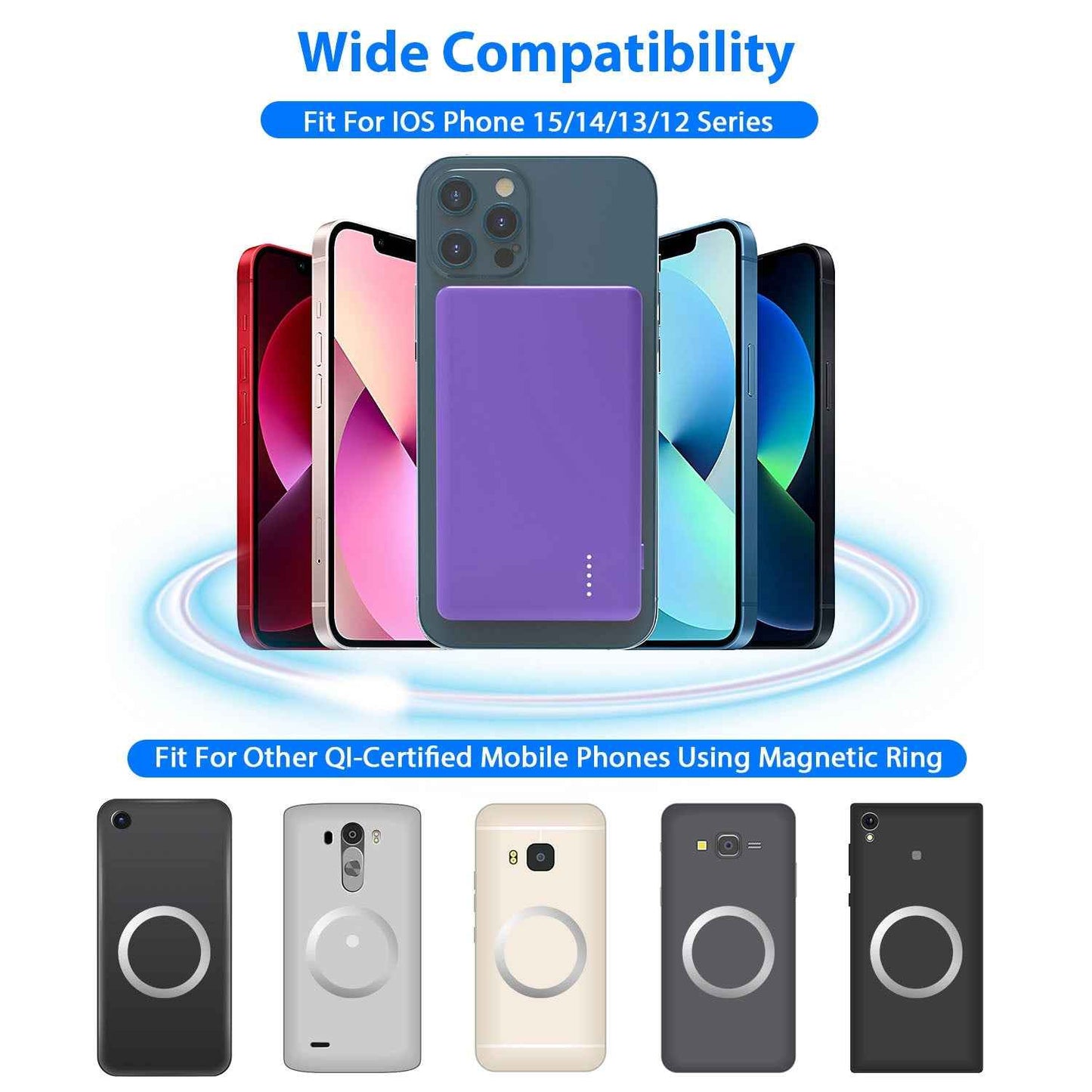 2-in-1 MagSafe Wireless Slim Power Bank 5000mAh