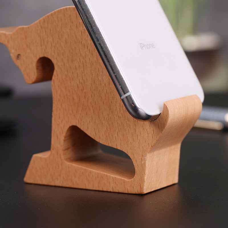 Creative Coin Beech Wood Lazy Phone Holder