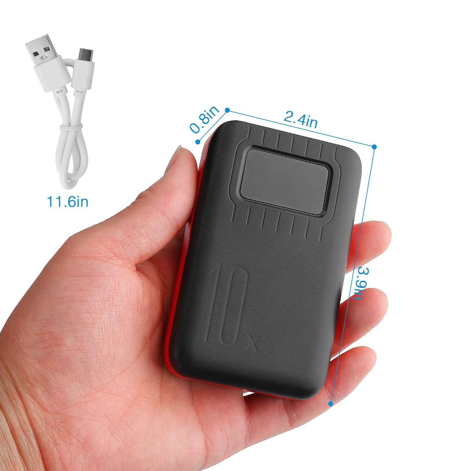 Portable 1W Power Bank with LCD & Dual USB Charging