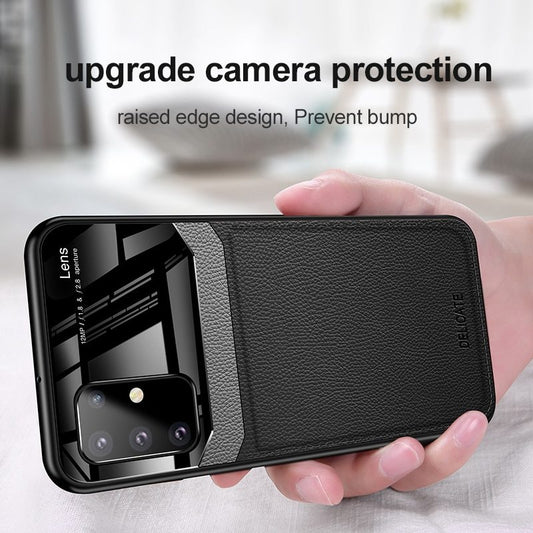 For Sam Sung S20 Case Leather Glass Shockproof Cover - Small Enterprise