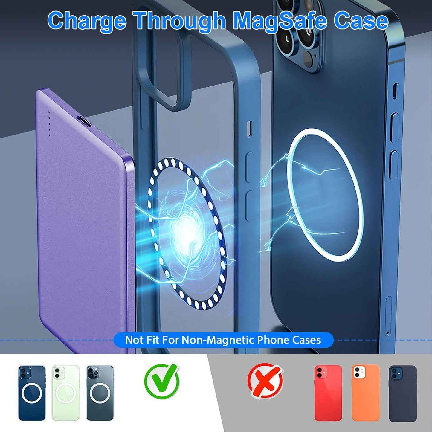 2-in-1 MagSafe Wireless Slim Power Bank 5000mAh