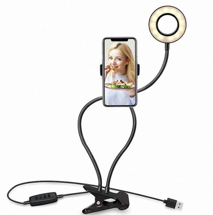 LED Selfie Ring Light with Adjustable 8cm Stand
