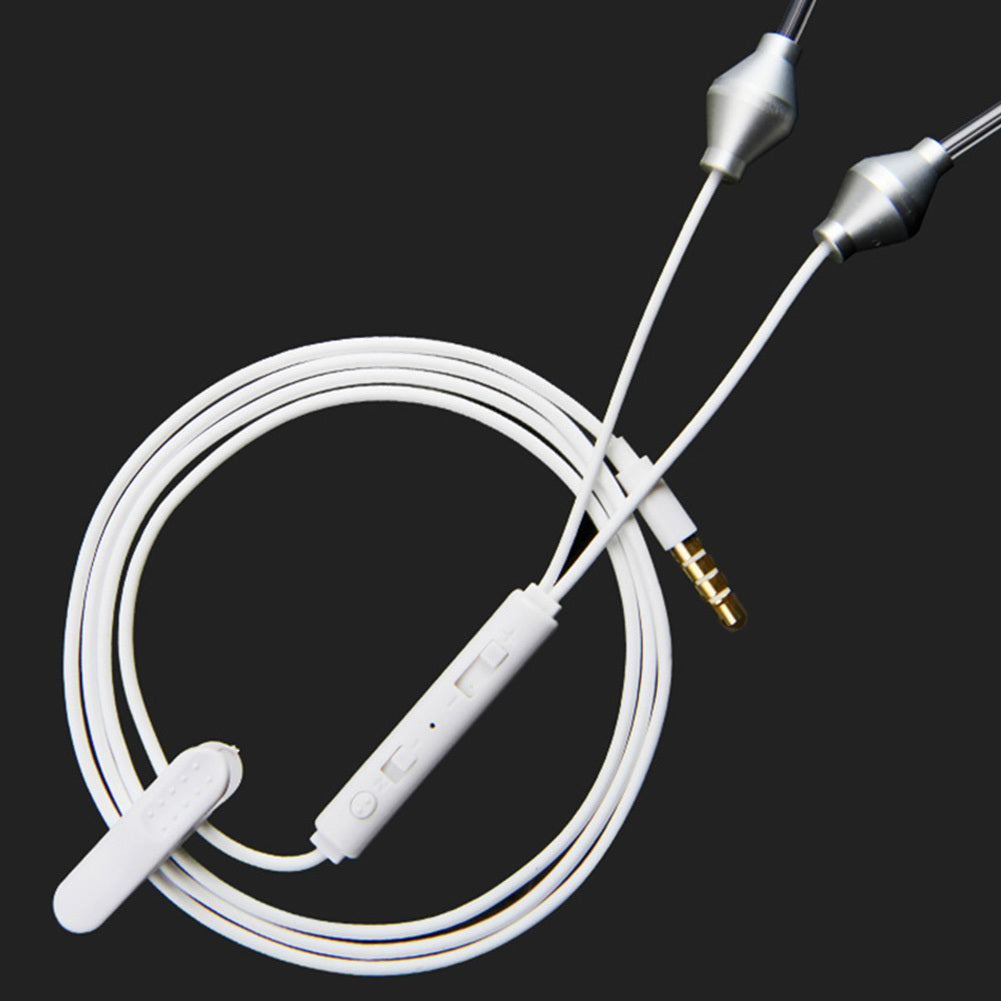 Mobile Phone Health Earphones With Microphone Bilateral in-ear Air Duct Health Non-hazardous Earphones