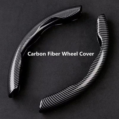 Upgrade Your Driving Experience With A Non-Slip Carbon Fiber Steering Wheel Cover!