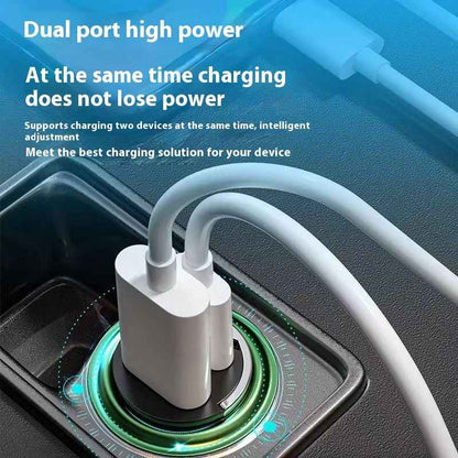 Hidden Pull Ring Car Charger Adapter