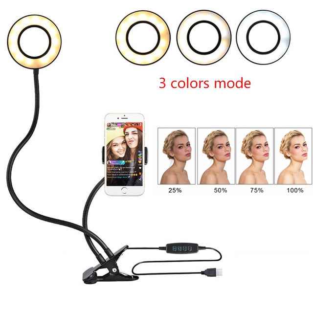 LED Selfie Ring Light with Adjustable 8cm Stand