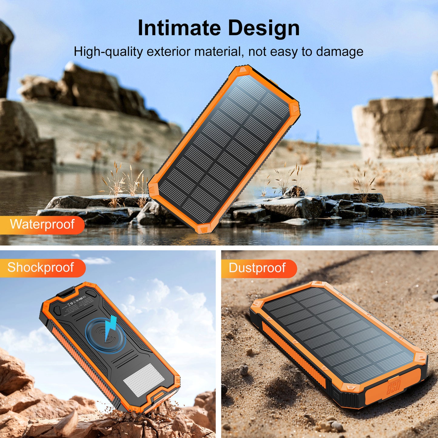 Outdoor Waterproof Wireless Charger Solar Charging Unit