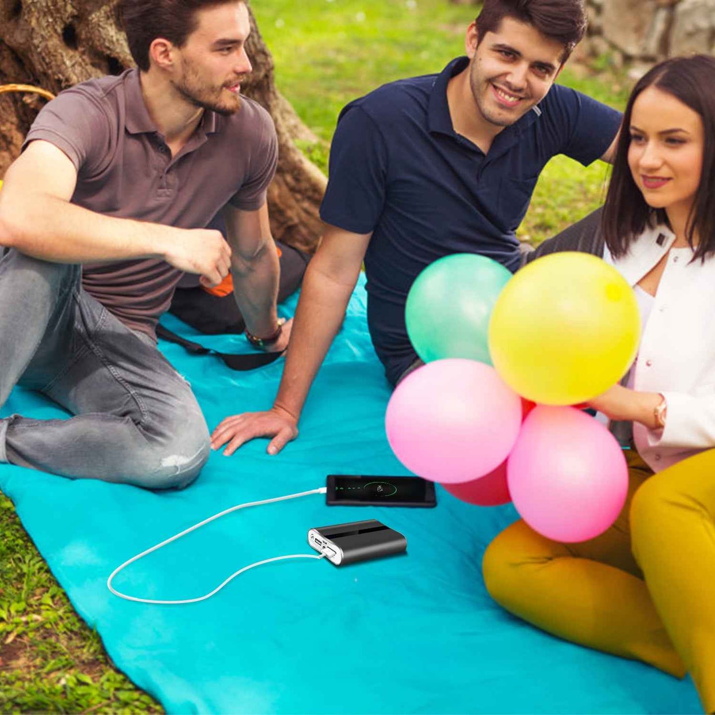 12000mAh Dual USB Portable Power Bank Fast Charger