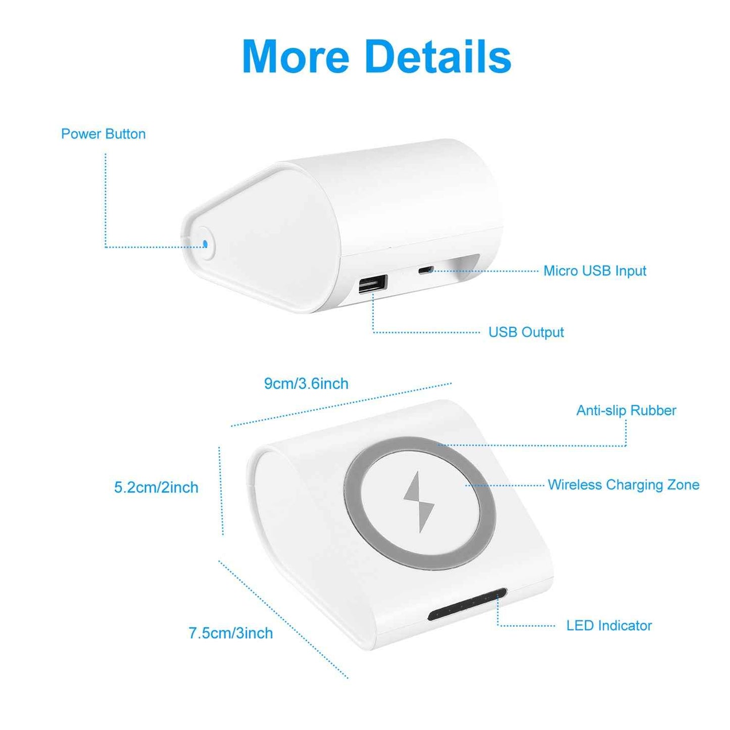 Qi Wireless Charging Power Bank 10400mAh