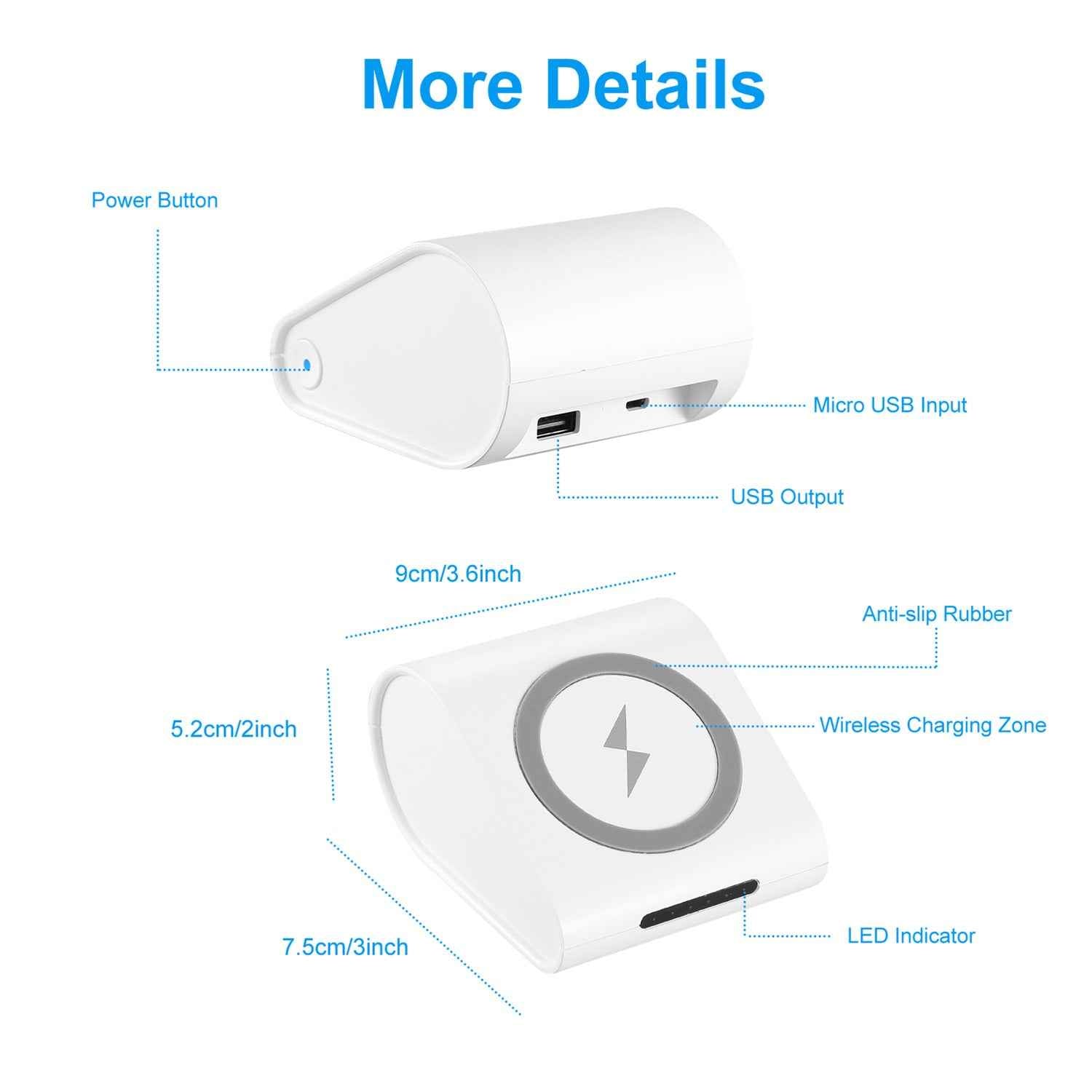 Qi Wireless Charging Power Bank 10400mAh