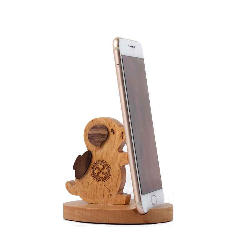 Creative Coin Beech Wood Lazy Phone Holder
