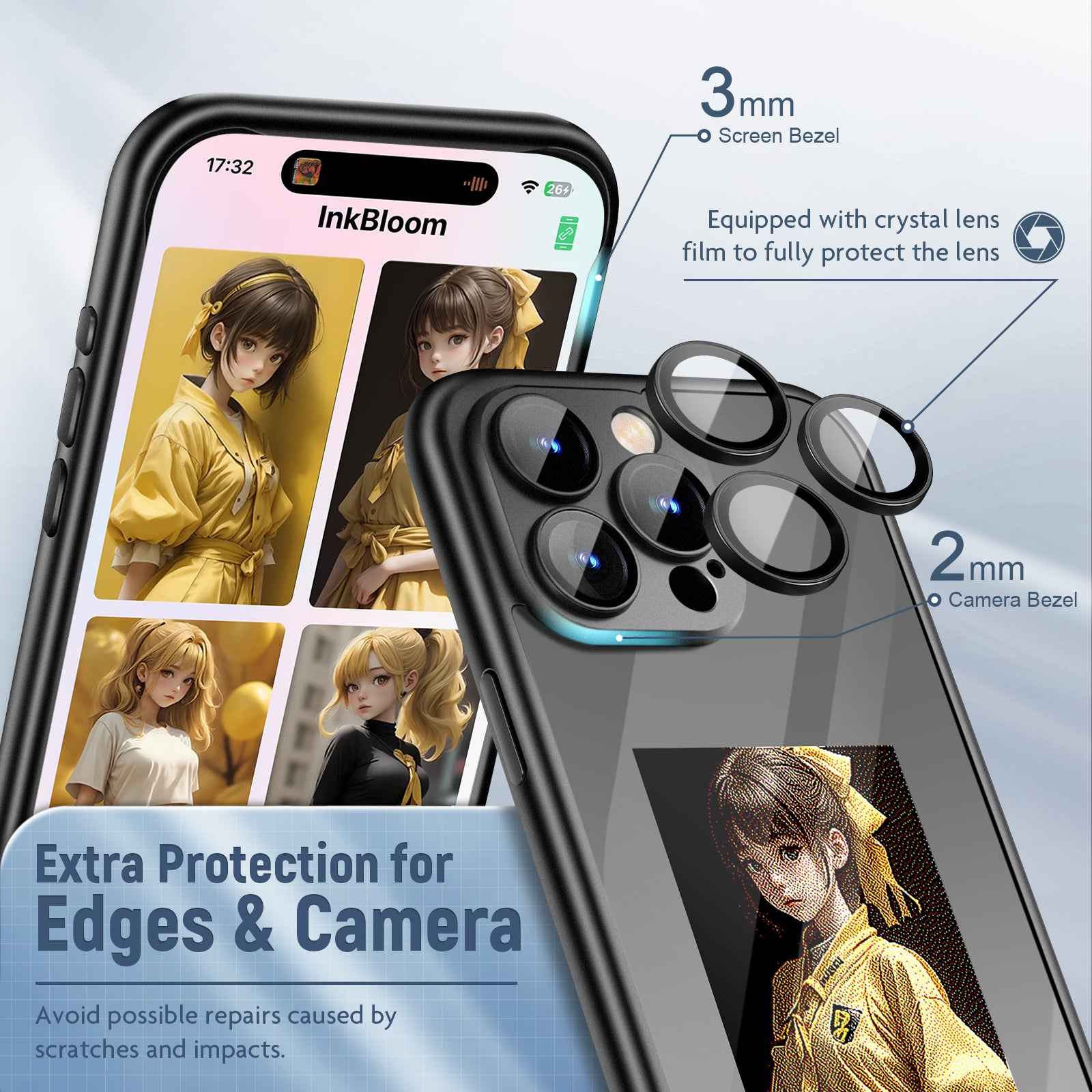iPhone 15 Pro Max NFC Ink Screen Flip Case
